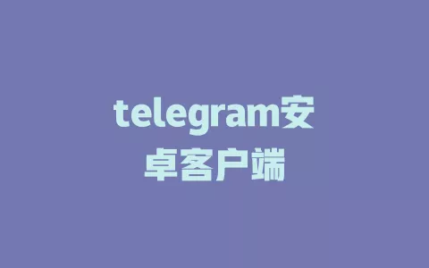 telegram安卓客户端 一